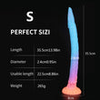 Long Anal Dildos Fantasy Monster Dildo Plug Glow-in-The-Dark Butt Plug Silicone Adult Toys