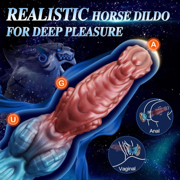 Hellin Dragon Monster Dildo Knotted Fantasy Animal Dildos 9.6" Anal Plug Silicone Adult Toy