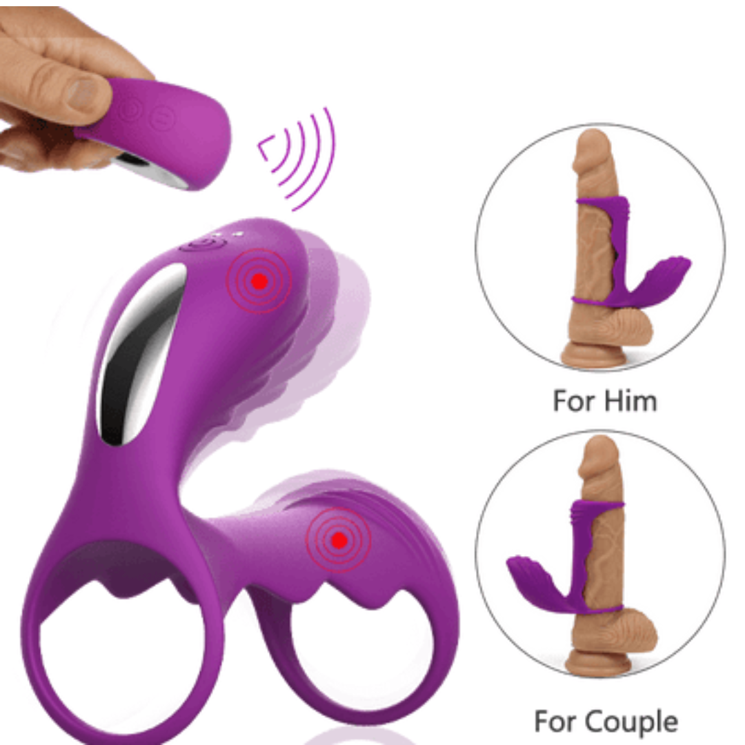 Penis Sleeve 12 Vibration Modes Remote control Penis Ring For Couple
