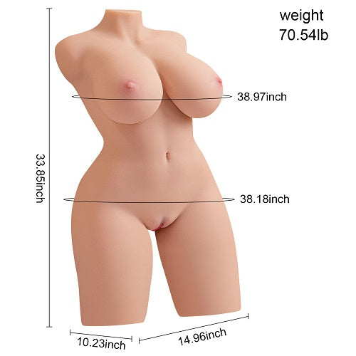 Propinkup Full Scale Lifelike Sex Doll Love Doll 70.5 Lbs Auto Vibration Sucking Vagina【US Stock Available Only】