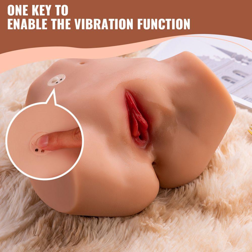 Tracey Automatic Sex Doll 3 Speeds 7 Frequencies Vibration Realistic Ass Wheat-colored 3D Dual Channel Butt - propinkup