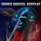 Ultra Soft TPE 8 Vibrating 8 Thrusting Modes Male Masturbators with LCD Display