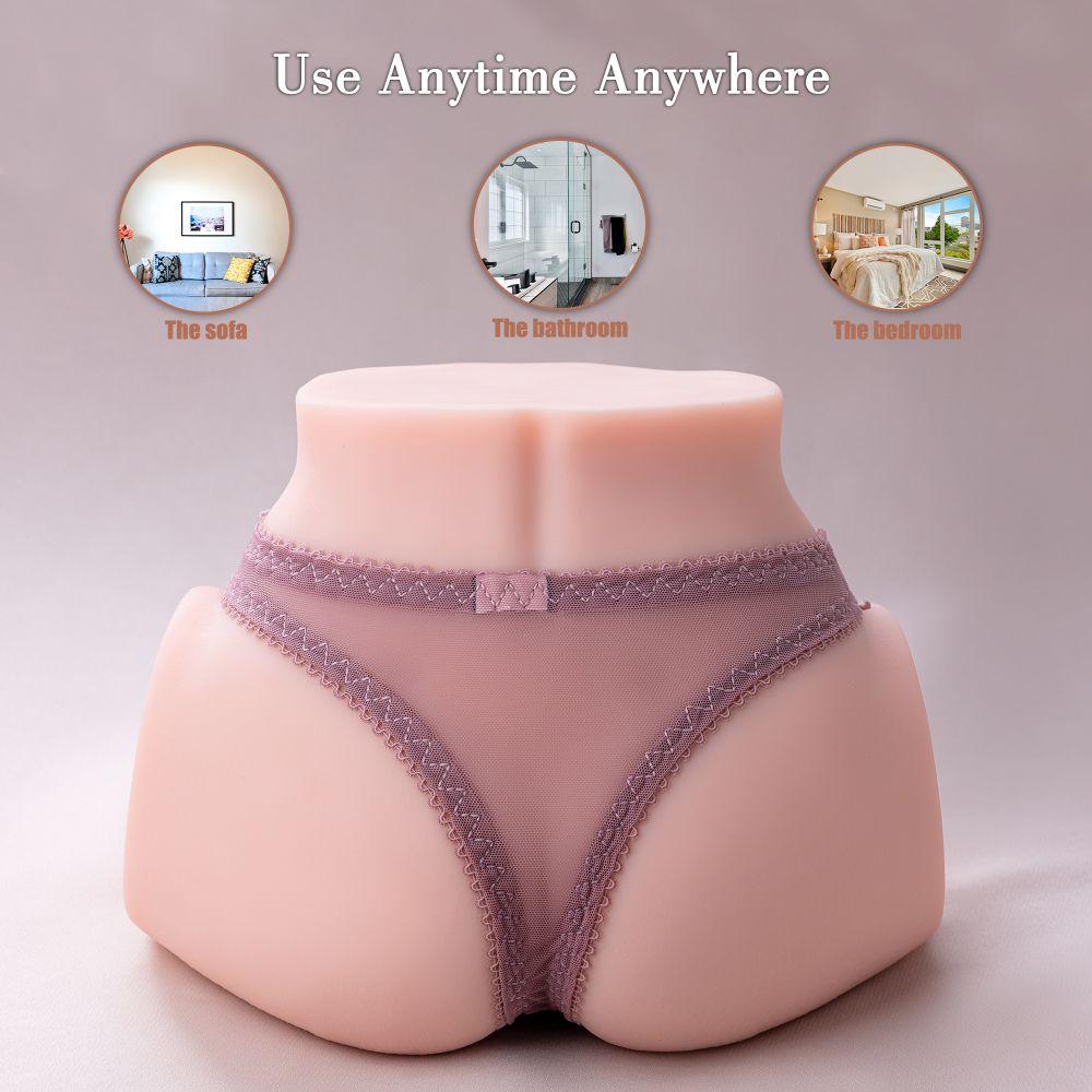 Vicki Automatic Sex Doll 4.4lb Realistic Ass 10-frequency Vibrating Dual-channel Butt - propinkup