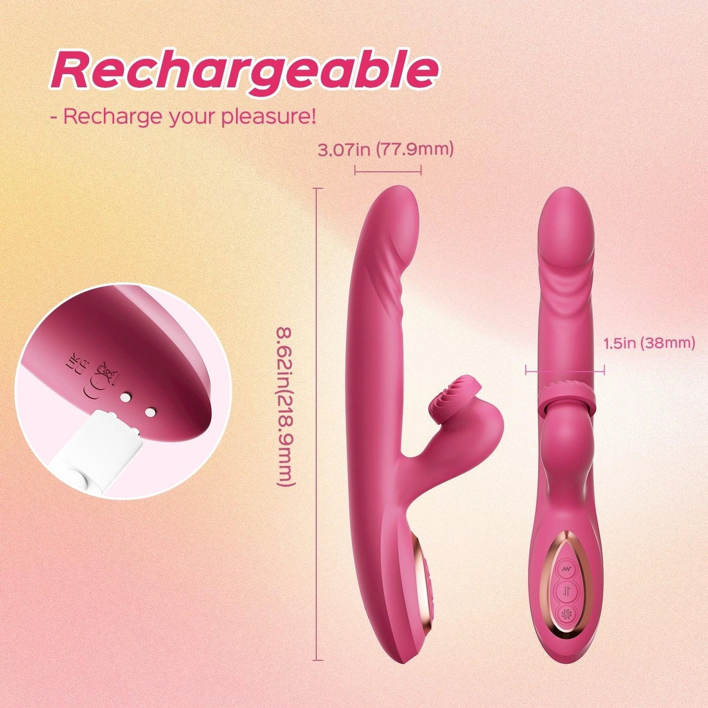 Vortex - Thrusting& Rotating  G-Spot Vibrator Clitoral Stimulator for Woman