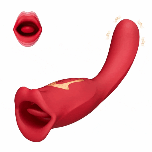 Rose Kiss 10 beißende und 10 leckende G-Punkt-Vibratoren für weiblichen Oralsex 