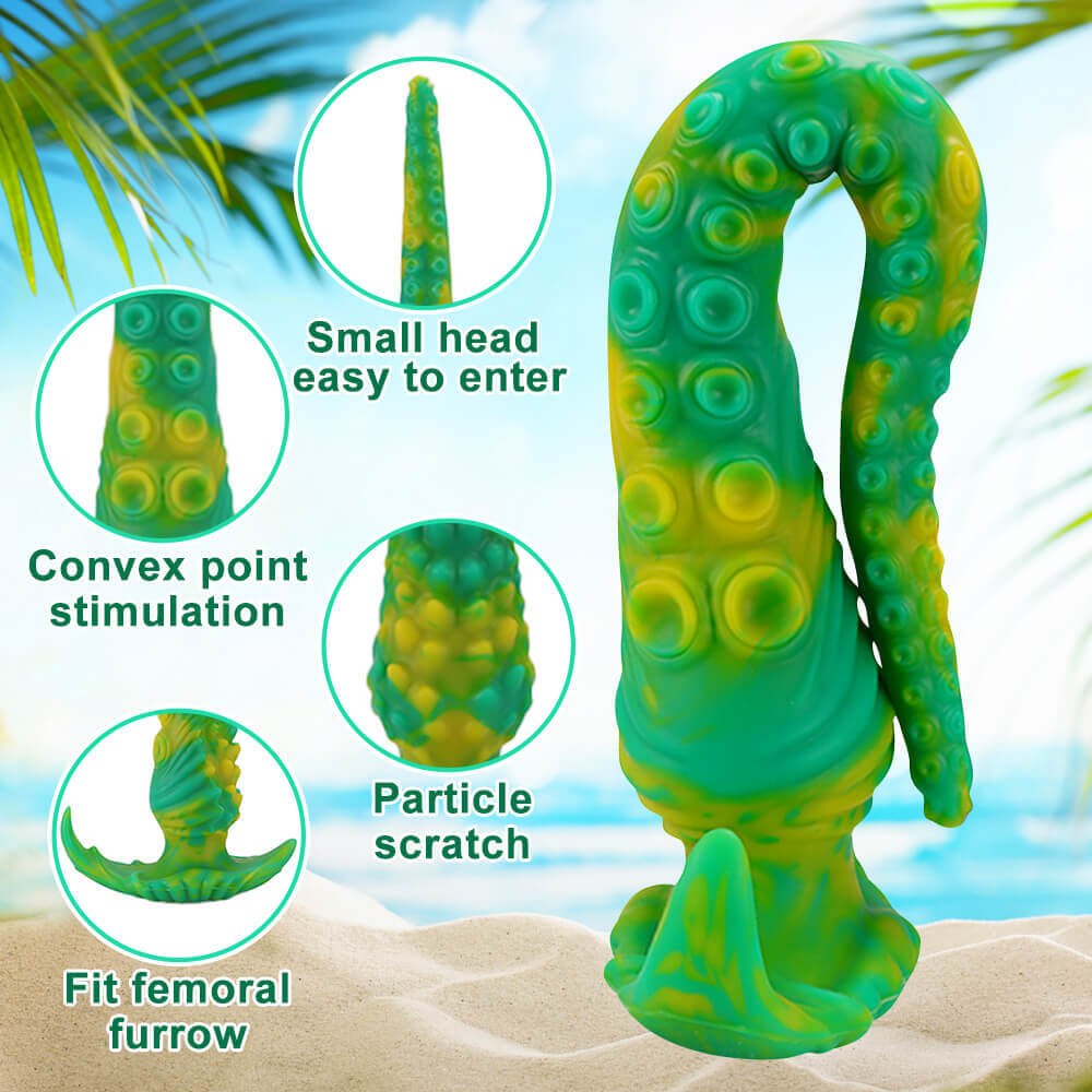 13.77in Long Tentacle Monster Dildo Soft Silicone Anal Plug Fantasy G-Spot Dildos Adult Toys