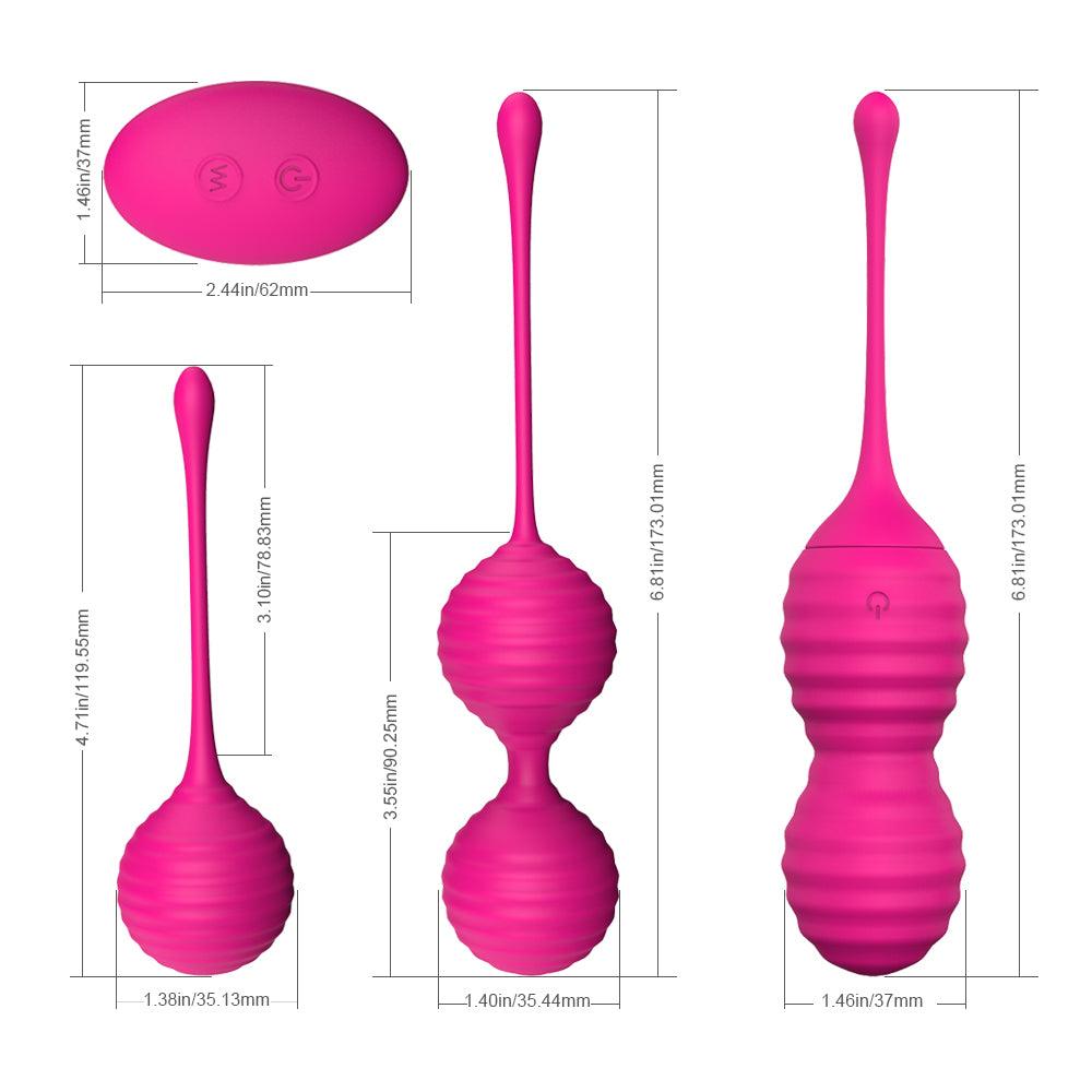 Exercises Kegel Balls Set Remote Vibrator Ben Wa Balls Sex Toys for Woman - propinkup