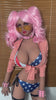 62.2IN 66.1LB Sex Doll Green Eyes With Pictured Pink Hair And 521 Pink Hair Masturbator