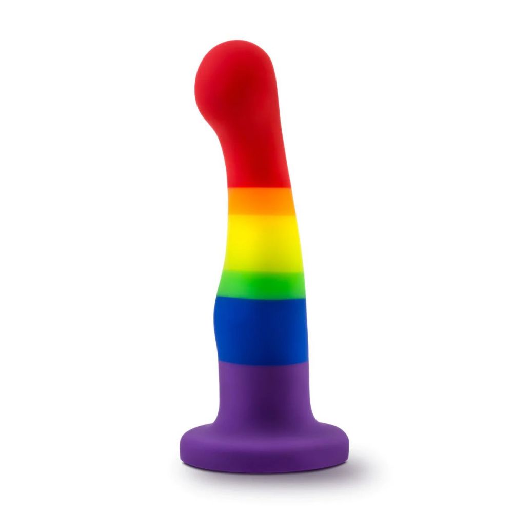 6 Inch Pride Rainbow Dildo with Suction Cup Butt Plug Adult Sex Toy for Gay/Lesbian Couple
