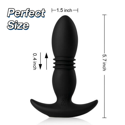 7 Thrusting 7 Vibration 3 Folds Male Anal Prostate Massaging Butt Plugs