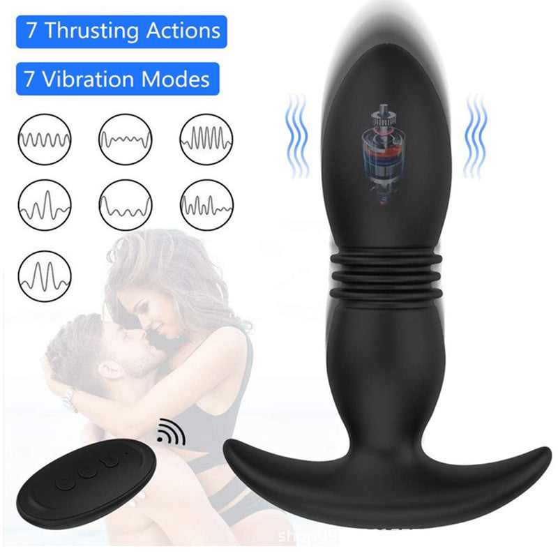 7 Thrusting 7 Vibration 3 Folds Male Anal Prostate Massaging Butt Plugs