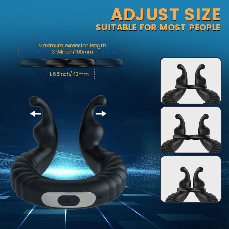 Bunny Boy-Separable Rabbit Rocker 10 Vibrating Cock Ring for Couple Play - propinkup