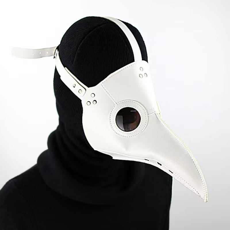 Gothic Steampunk Beak Bird Raven Jackdaw Mask Medieval Halloween Costume Props