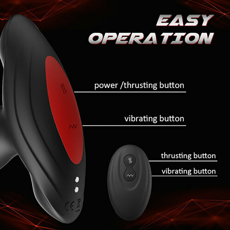 HALE 3 Thrusting 10 Vibrations Anal Plug With Remote Controller Butt plug