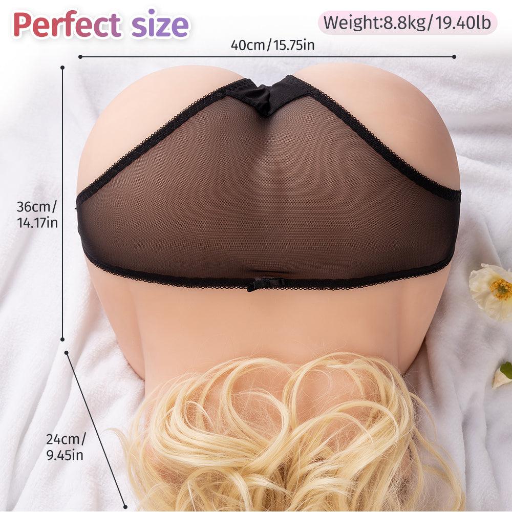 Realistic Doggy Style Butt Plus Size | 19.4lb Lifelike Male Masturbator with Big Fat Ass Tight Vagina Dual Channels - propinkup