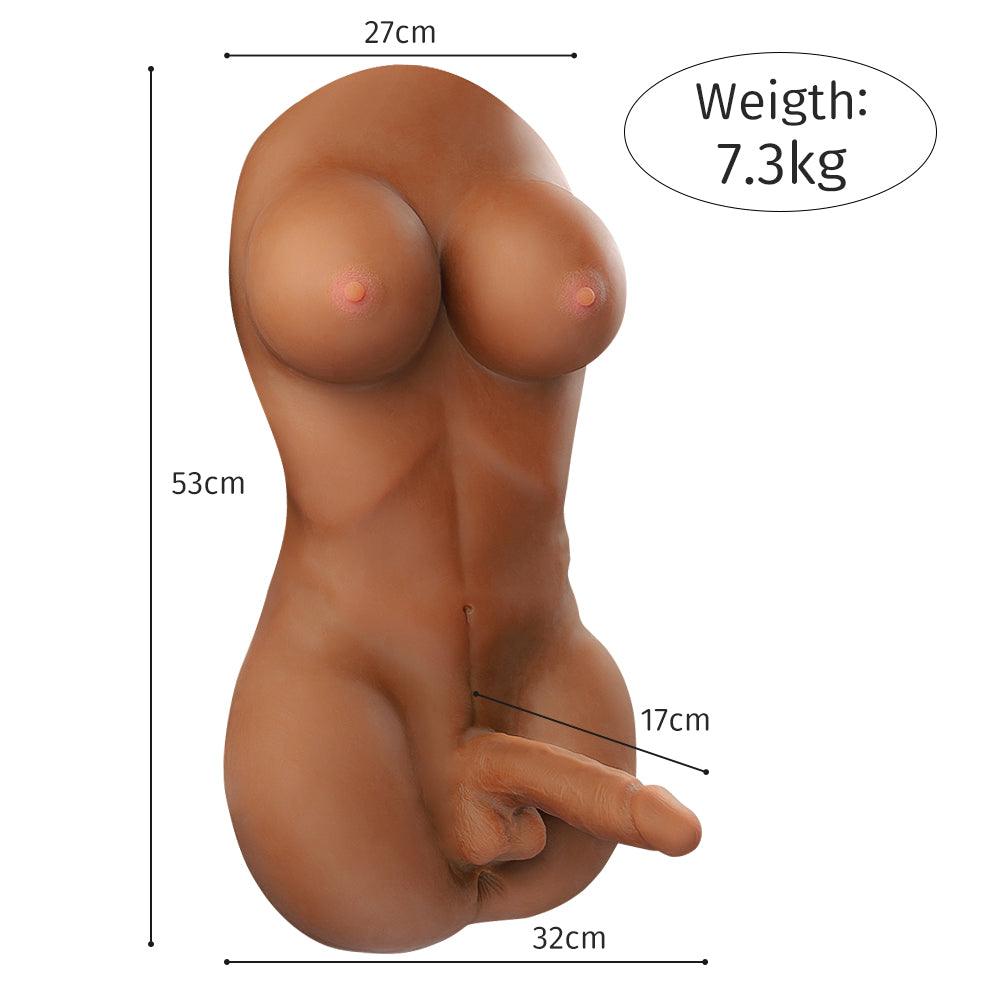 Realistic Sex Doll | 16.09lb Shemale Body 17CM Cock Tight Anus Lifelike Ladyboy - propinkup