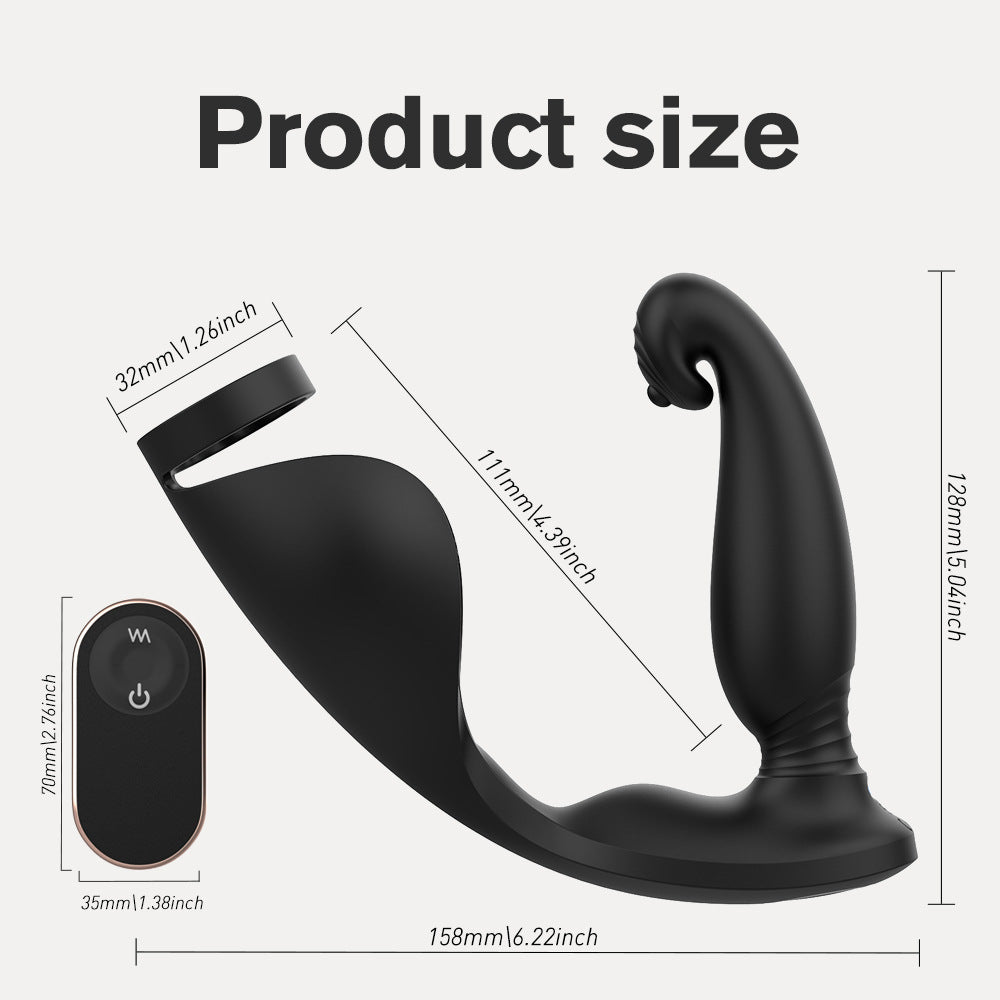 Versatile Vibrating Remote Control Cock Ring Butt Plug Prostate Massager