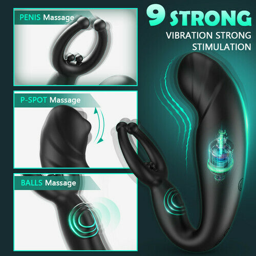 Rainstorm Bead Massage P-spot 9 Vibrating Prostate Massager with Remote Control