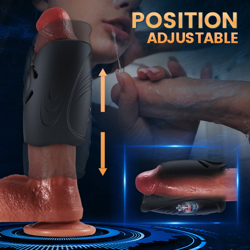 Ron-2 In 1 Flexibler Handheld 10 vibrierender Ausdauertrainings-Boner-2 männlicher Masturbator 