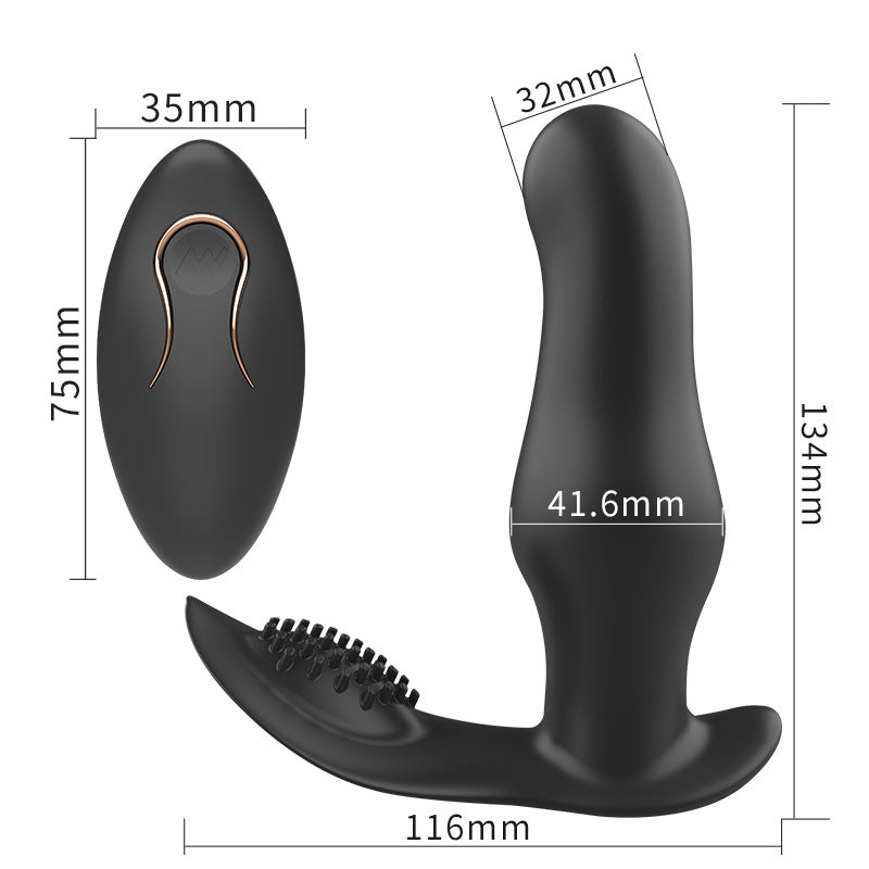 THUNDER 7 Vibrations Extraordinary Prostate Massager Anal Plug with Remote Controller