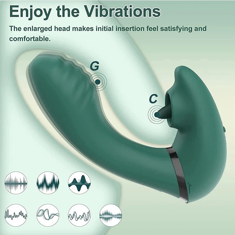 【New Arrivals】Women Wearable Licking Sucking Vibration Stimulator