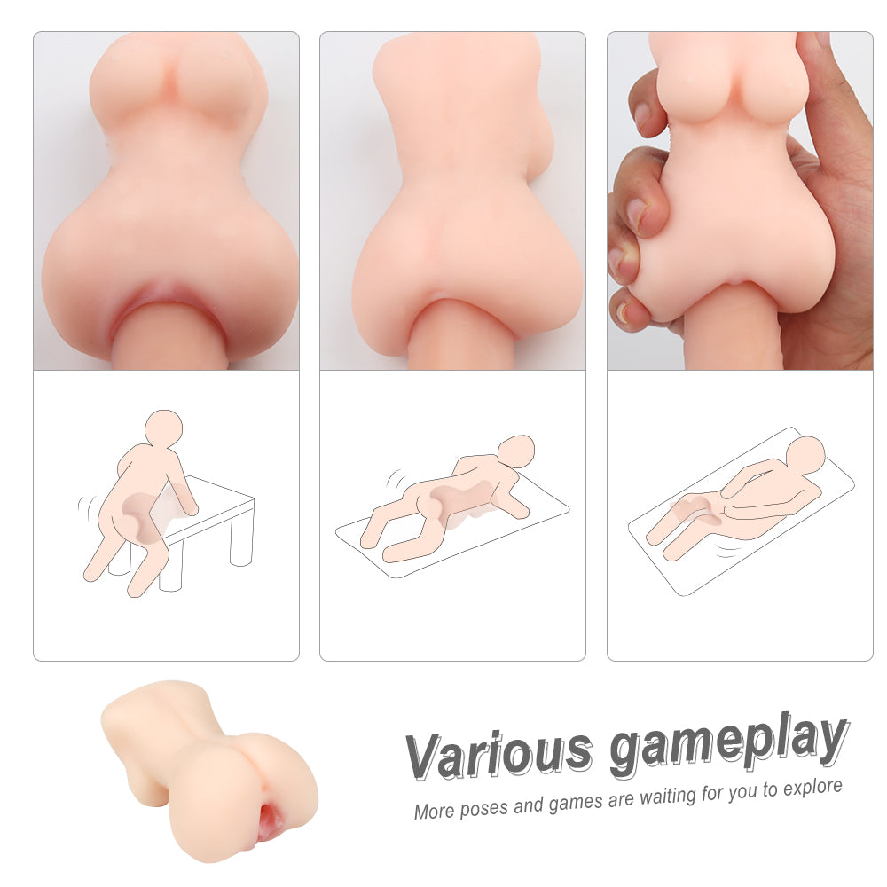 Propinkup Realistische Taschenmuschi Lebensechte Vagina Anal Masturbator für Männer 