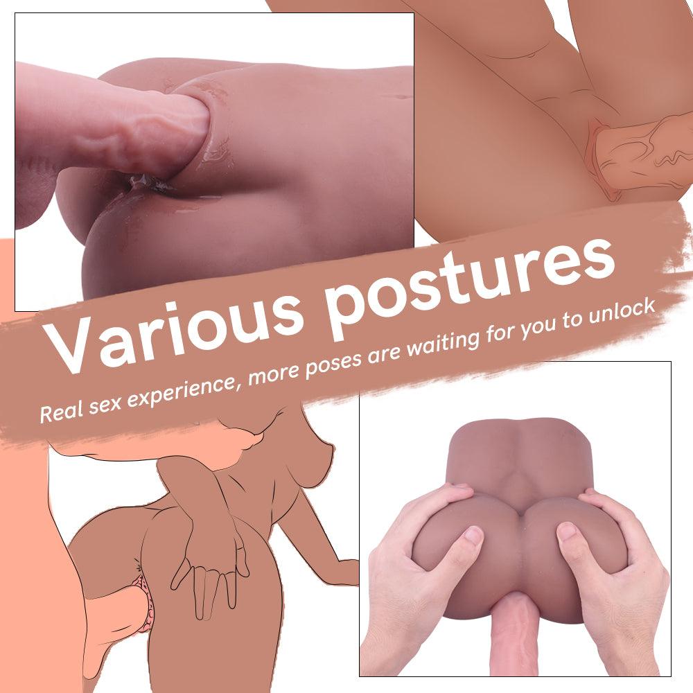 Propinkup Brown Lifelike Realistic Pocket Pussy 4.22lb Male Masturbator - propinkup